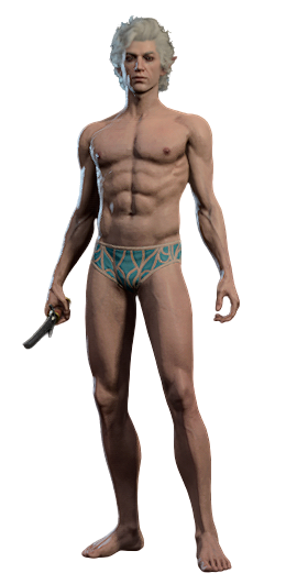 Astarion wearing his underwear