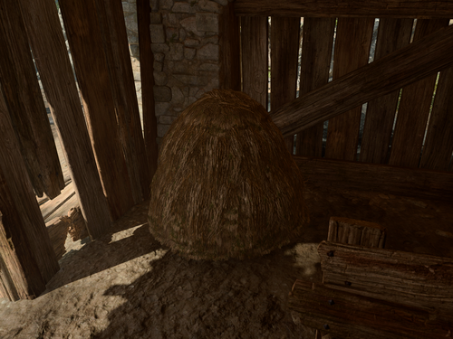 Haystack in the first barn in Waukeen's Rest