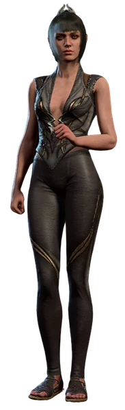 Shadowheart wearing her camp clothes