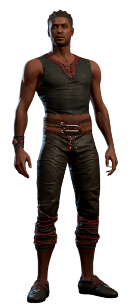 Wyll wearing his camp clothes as human