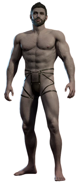 Black Underwear Half-Elf Front