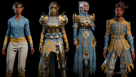 Examples of dye on various materials.