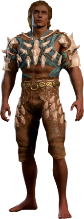 Bonespike Garb Half-Elf Front