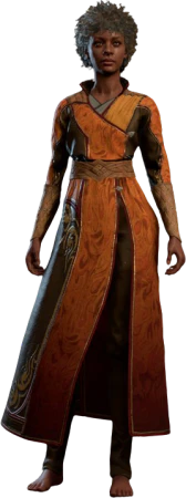 Obsidian Laced Robe Human Front