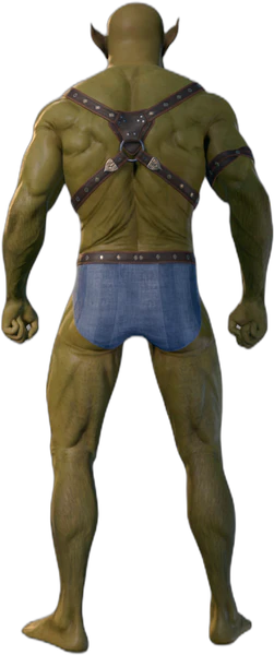 Underwear Half-Orc Back