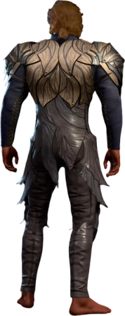 Drow Studded Leather Armour Commander High Elf Back