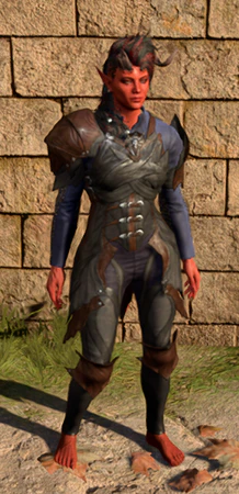 Drow Studded Leather Armour worn by Karlach