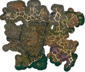 The Wilderness Region as seen on the minimap of Baldur's Gate 3.