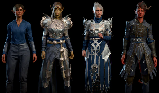 Examples of dye on various materials.