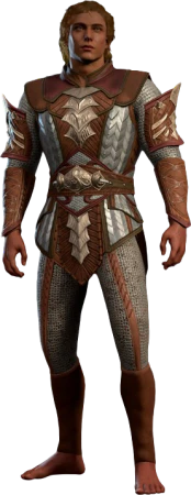 Scale Mail +1 High Elf Front