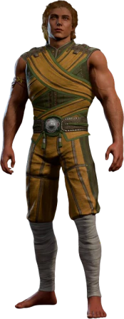 Monastic Robes Half-Elf Front