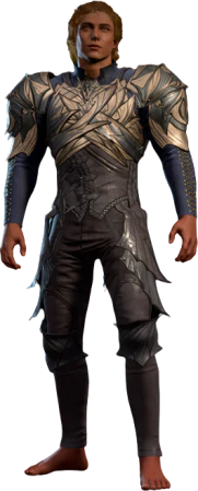 Drow Studded Leather Armour Commander High Elf Front