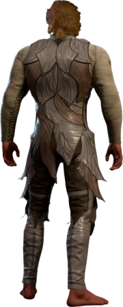 Faded Drow Leather Armour High Elf Back