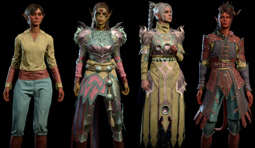 Examples of dye on various materials.