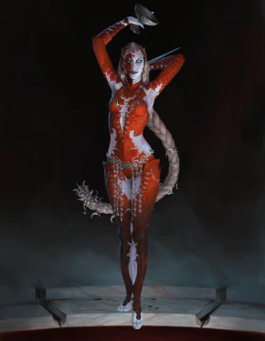 Concept art of Orin the Red, from Artwork from Baldur's Gate III