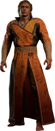 Obsidian Laced Robe Half-Elf Front