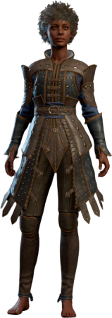 Elegant Studded Leather Human Front