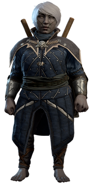 Model with missing shoes