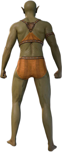 Orange Underwear Half-Orc Back