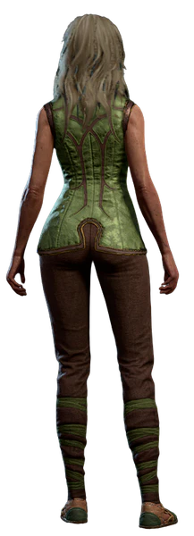 Jaheira wearing her camp clothes