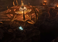 The secret chamber pedestal with the energy source under it