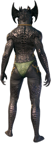 Underwear Dragonborn Back