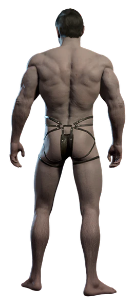 Black Underwear Half-Elf Back