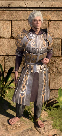 Dwarven Splintmail worn by Astarion