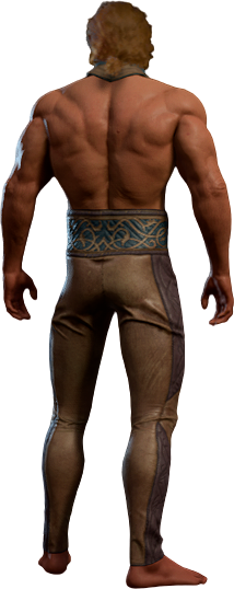 Blue Flare Leather Outfit High Elf Back