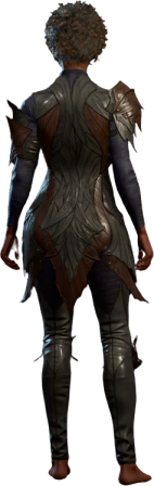 Drow Studded Leather Armour Human Back