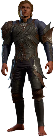 Drow Studded Leather Armour High Elf Front